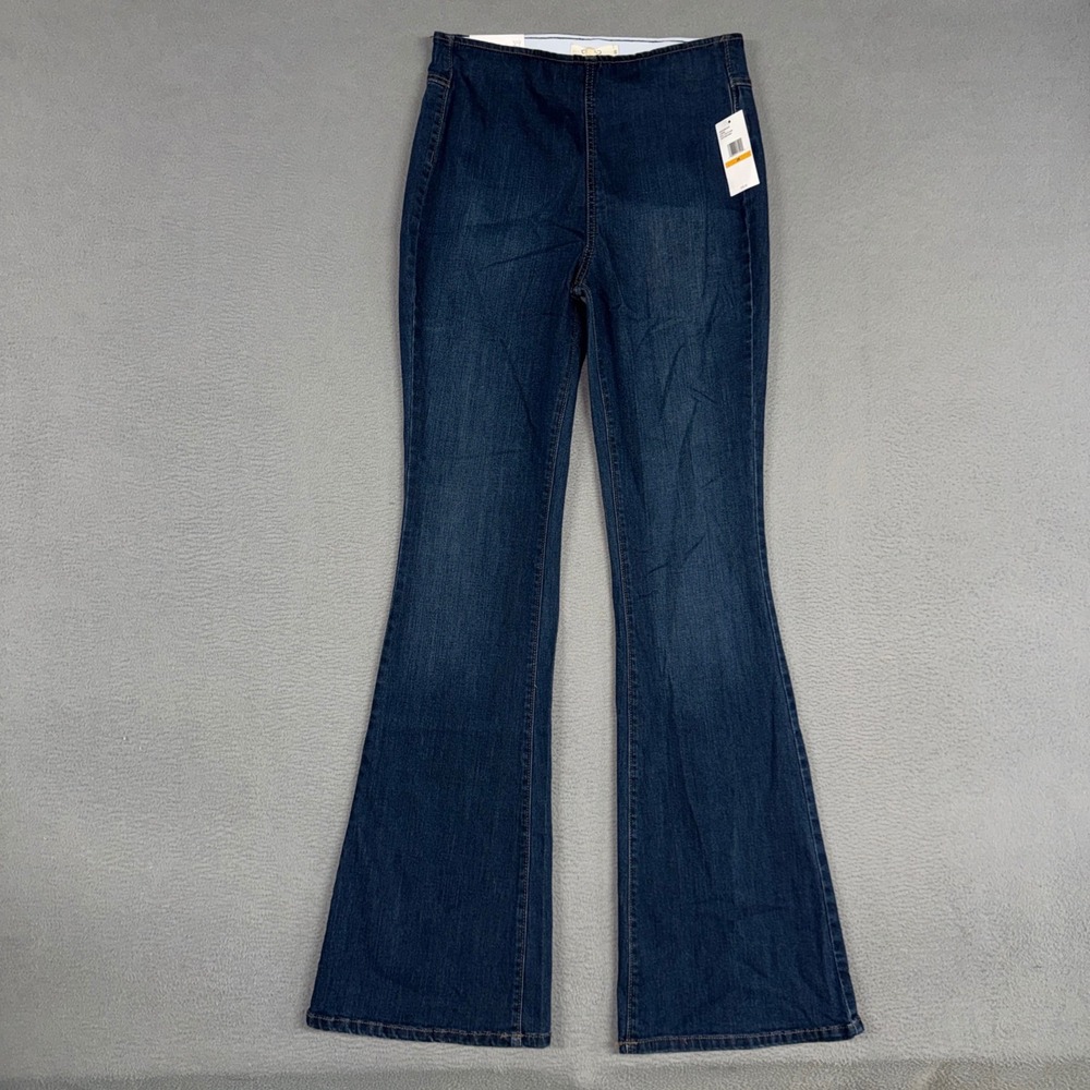 Jessica Simpson Jeans Womens 29 Dark Blue Flare Lorae Pull On High Rise NWT New